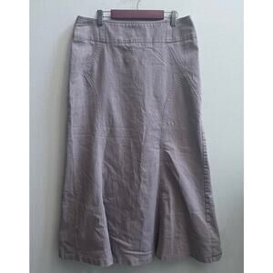 Vintage Y2K NYCC A-Line Stretchy Moco/Cream Midi Skirt Women's Size 12